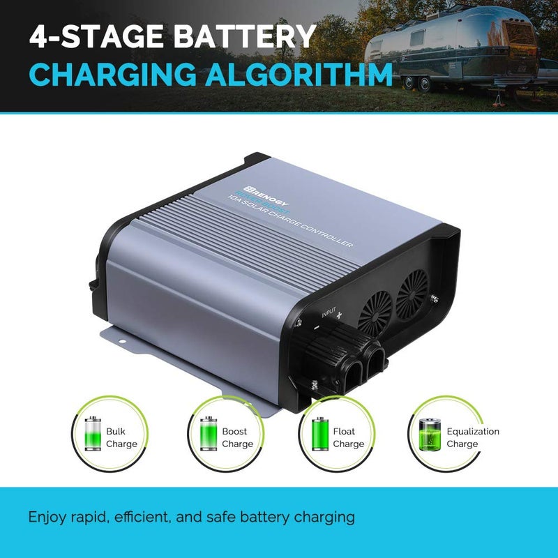 Renogy Boost 10A 36V/48V Auto DC Input MPPT Solar Charge Controller LCD Display Solar Panel Regulator fit for Sealed Flooded AGM, GEL, LFP, USER Battery for Golf Carts and Electric Vehicles, Rover 10A - Image 4